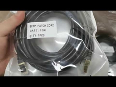 Cat7 SFTP Bare Copper Conductor; 26awg (7x0.16mm);PVC jacket ;OD:6.0mm; Color: black RJ45 Connector: